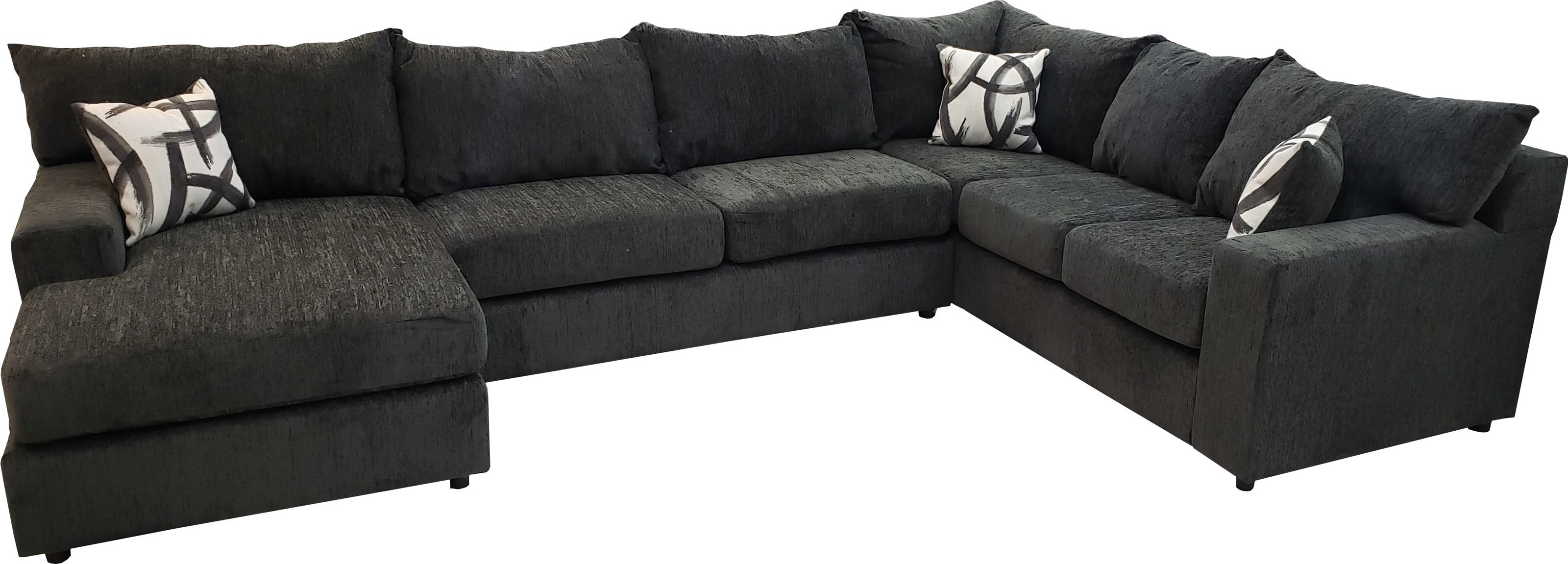 Phoenix Custom Furniture Austin AUSTINLAFC3PCOCSC LAF Chaise Olympus Charcoal Svelte